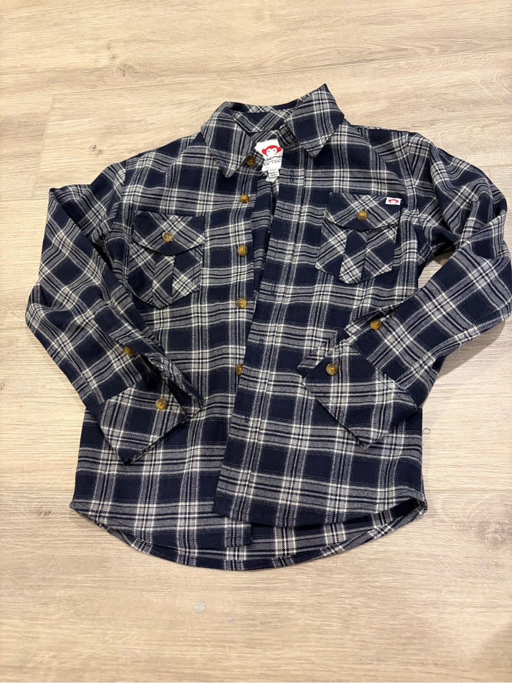 Kids appaman black Plaid Button-Up Shirt